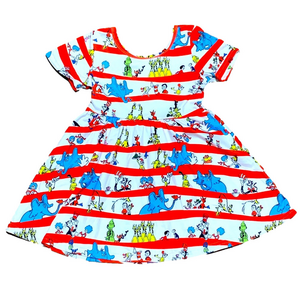 NWOT Dr. Seuss Character Twirl Dress